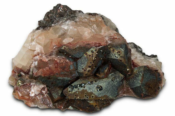 Iridescent Scalenohedral Calcite Crystal Cluster - Moldova #336381